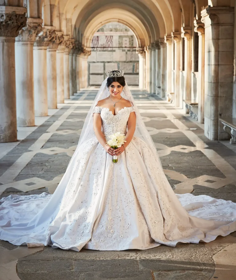 the extraordinaire bridal portrait impressive dress