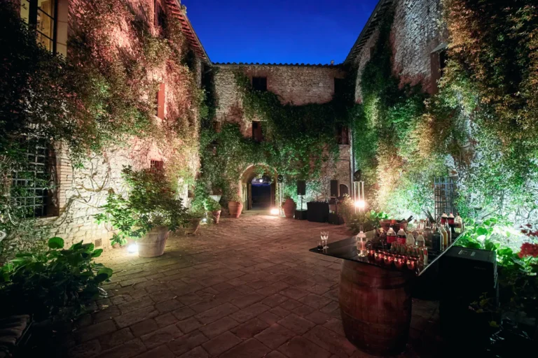 the extraordinaire castello di bossi inner courtyard