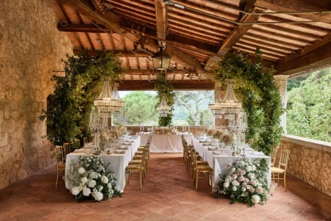 the extraordinaire castello di celsa dinner in the granary