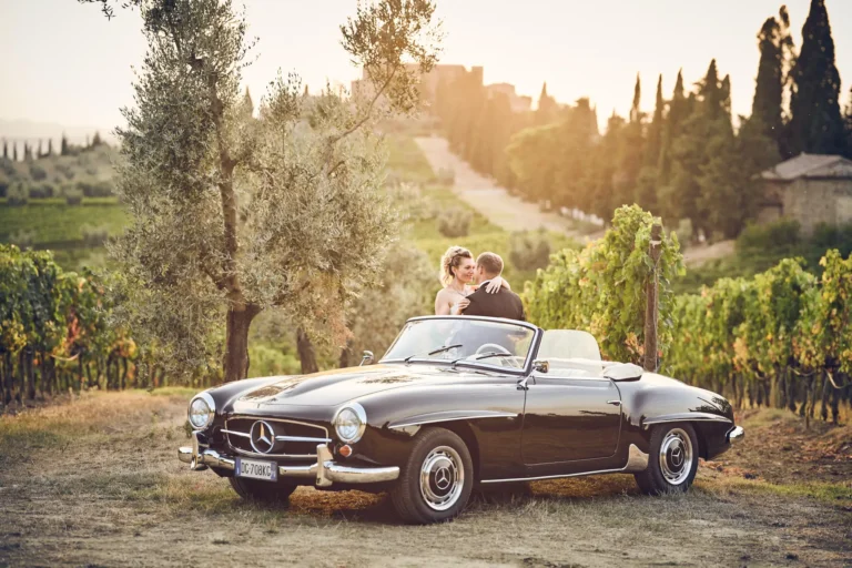 the extraordinaire classic car sunset romance