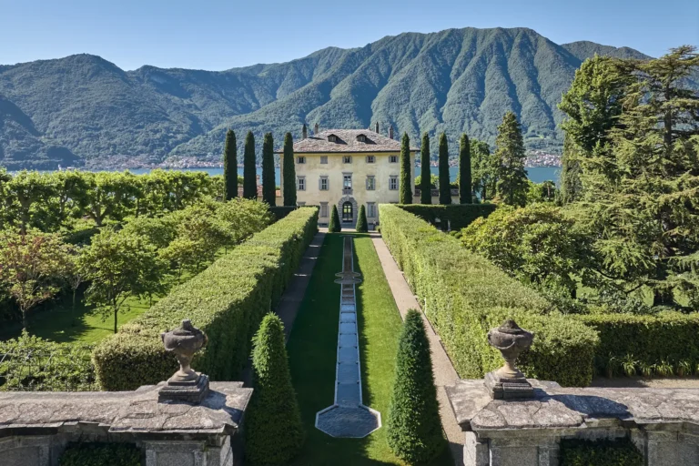 the extraordinaire lake como villa balbiano aerial villa and gardens