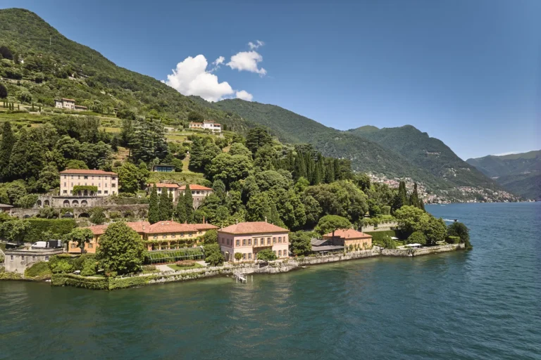 the extraordinaire lake como villa pizzo aerial view