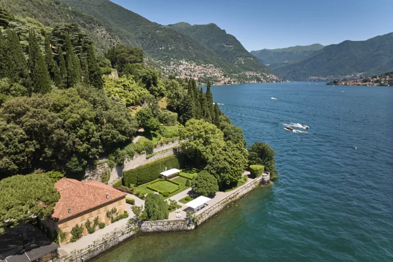 the extraordinaire lake como villa pizzo italian gardens aerial view
