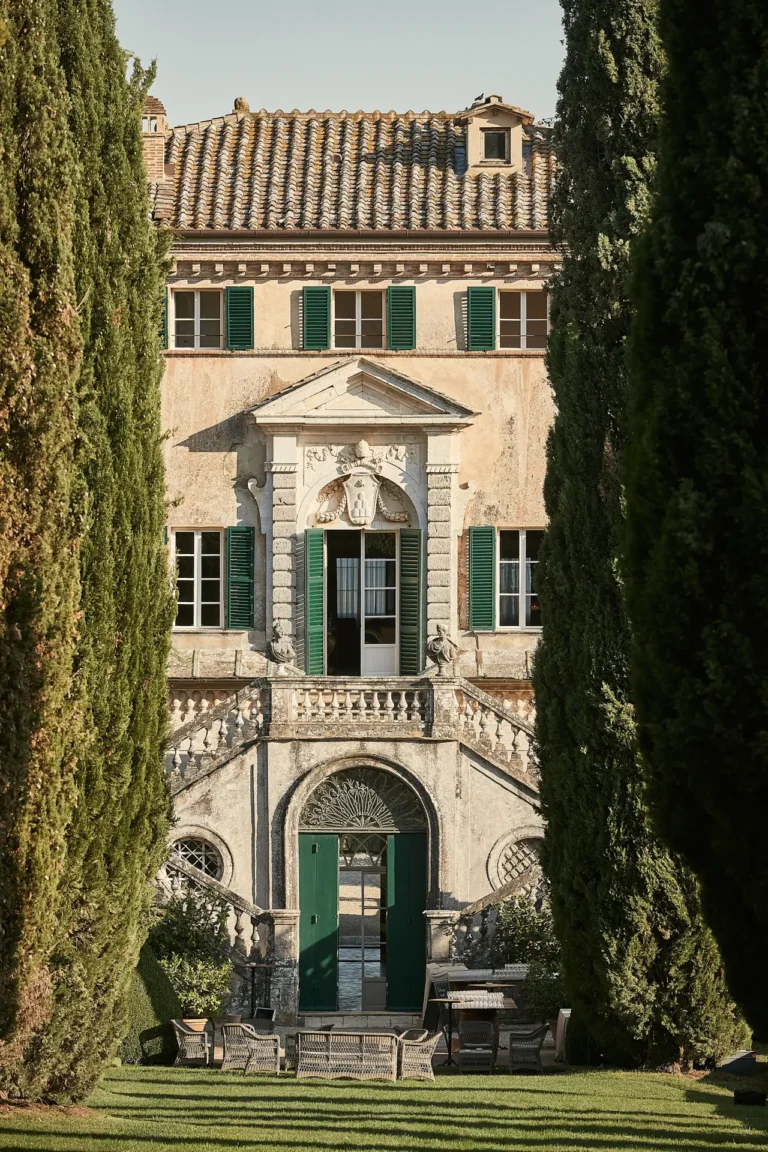 the extraordinaire tuscany villa di cetinale rear view villa facade