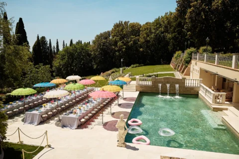 the extraordinaire villa valentini bonaparte pool area