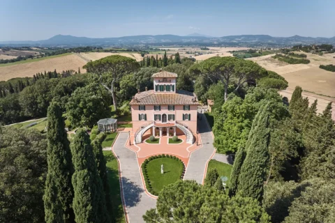 villa valentini bonaparte aerial view