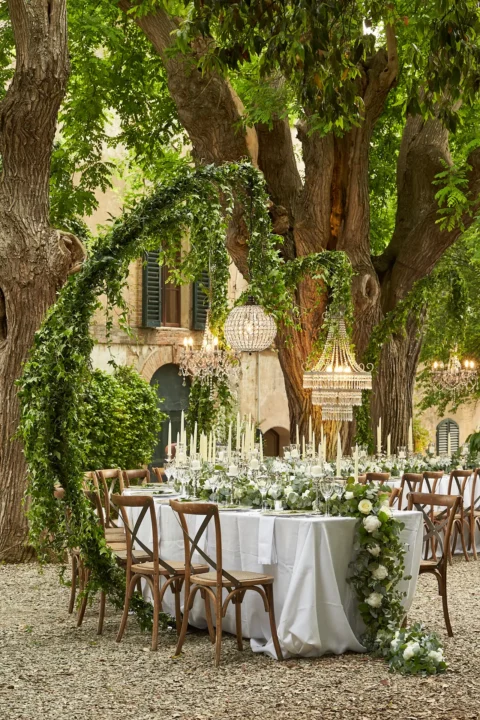 the extraordinaire borgo stomennano candlelit courtyard dinner