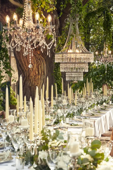 the extraordinaire borgo stomennano candlelit courtyard dinner