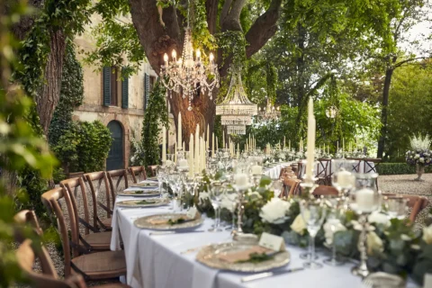 the extraordinaire borgo stomennano candlelit courtyard dinner