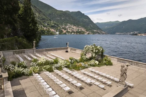 the extraordinaire lake como lakeside wedding ceremony