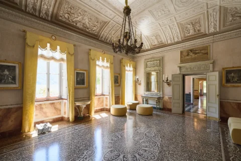 the extraordinaire lake como villa pizzo garden aisle chuppah ceremony