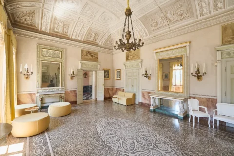 the extraordinaire lake como villa pizzo garden aisle chuppah ceremony