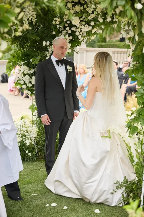 the extraordinaire lake como villa pizzo garden aisle chuppah ceremony