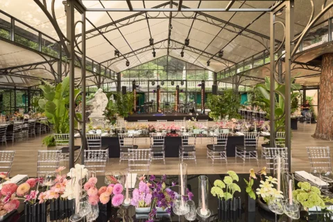 the extraordinaire lake como villa pizzo garden aisle chuppah ceremony