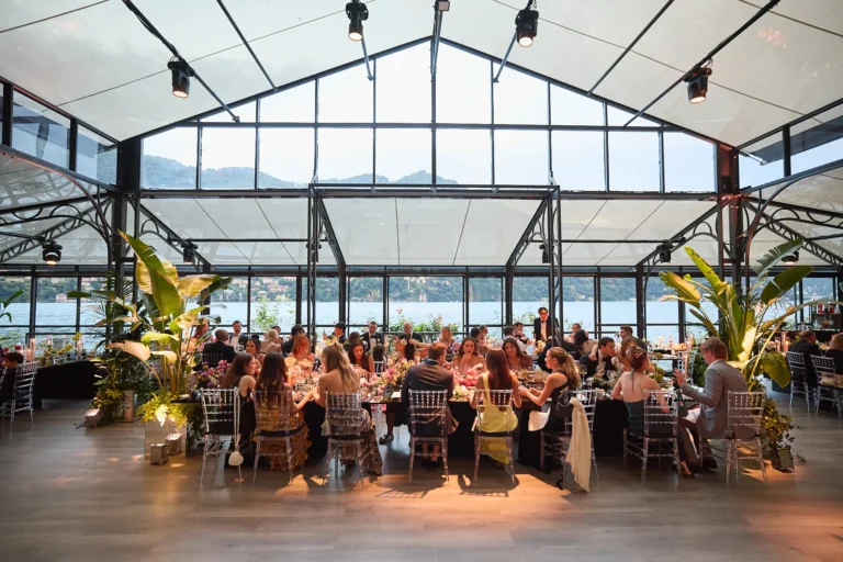 the extraordinaire lake como villa pizzo garden aisle chuppah ceremony