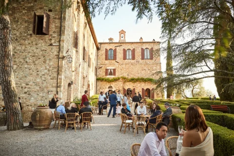 the extraordinaire tuscany borgo di castelvecchio family style welcome dinner