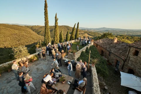 the extraordinaire tuscany castello di vicarello elegant garden soiree