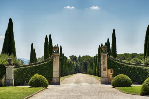 the extraordinaire tuscany il borrohistoric church ceremony