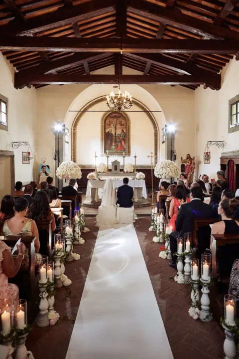 the extraordinaire tuscany il borrohistoric church ceremony