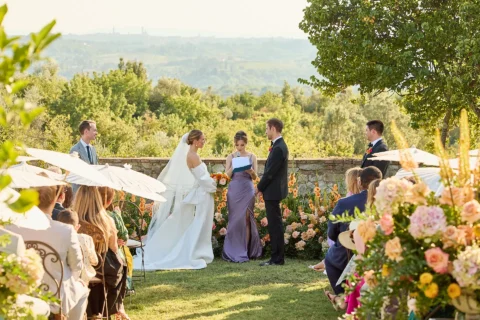 the extraordinaire tuscany villa catignano lemon garden ceremony