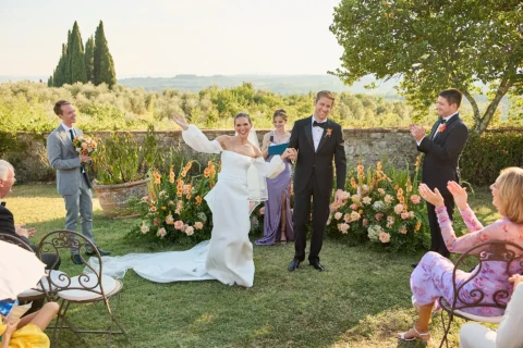 the extraordinaire tuscany villa catignano lemon garden ceremony