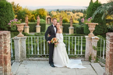 the extraordinaire tuscany villa catignano lemon garden ceremony