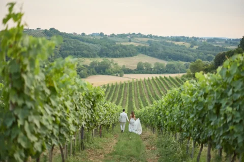 the extraordinaire tuscany villa di monaciano romantic vineyard celebration