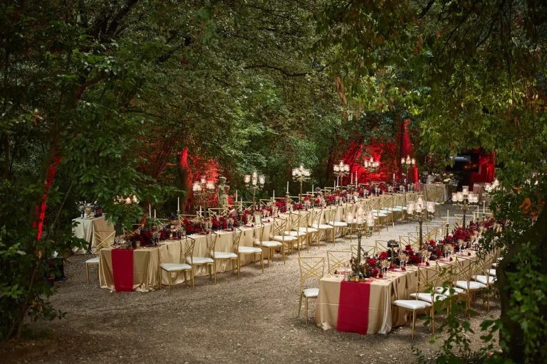 the extraordinaire umbria villa valentini bonaparte white and red welcome party