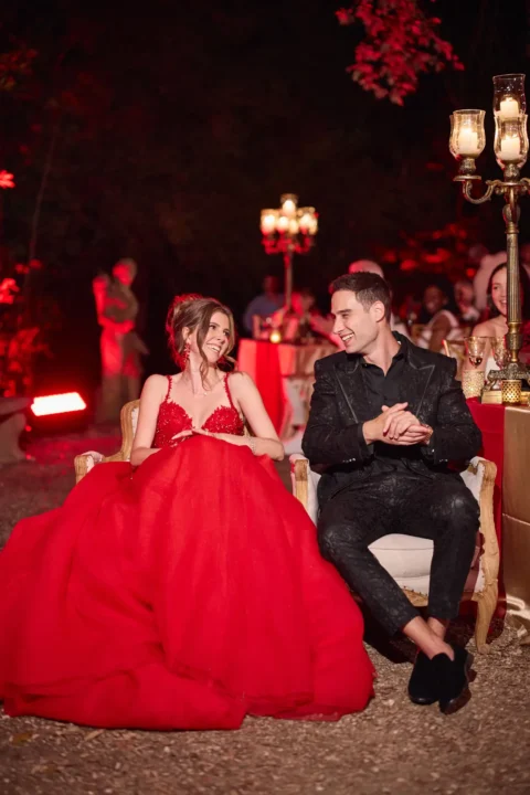 the extraordinaire umbria villa valentini bonaparte white and red welcome party