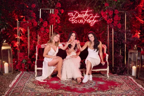 the extraordinaire umbria villa valentini bonaparte white and red welcome party